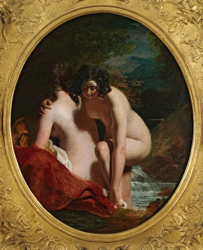 Zwei Mädchen beim Baden von William Etty